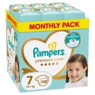 PAMPERS autiņbiksītes Premium Care, 7 izmērs 15+kg, 108 gab, 80789189