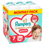 PAMPERS autiņbiksītes-biksītes Premium Pants, 7 izmērs, 17+kg, 114 vnt., 80894760