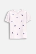 COCCODRILLO krekls ar īsām piedurknēm FLOWER PARADISE GIRL KIDS, balta, WC5143204FGK-001-122, 122 cm