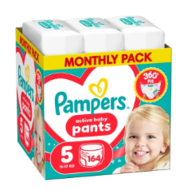 PAMPERS autiņbiksītes-biksītes Pants Monthly, 5 izmērs, 9-15kg, 214 vnt., 80894757