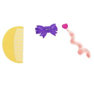 POLLY POCKET clip and comb matu komplekts, GVM22