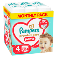 PAMPERS autiņbiksītes-biksītes Premium Pants Monthly, 4 izmērs, 9-15kg, 114 vnt., 80894763