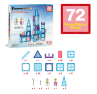 PICASSO TILES Magnētiskais konstruktors Ice Winter komplekts 72 detaļas, PT72
