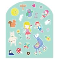 FLOSS AND ROCK Komplekts ar atkārtoti lietojamām uzlīmēm, Varavīksnes feja, 48P6036