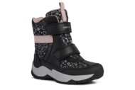 GEOX ziemas zābaki, melni/rozā, J04CFB-0NFMN-C0618