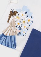 MAYORAL t-krekls ar īsam piedurknēm + legini, porcelain, 3.724-88, 140 cm