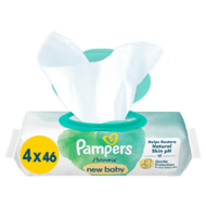 PAMPERS Mitrās salvetes Harmonie New Baby, 4x46, 184 gab, 81783718