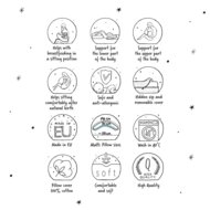 CEBA barošanas spilvens DUO, Jersey Abstraction, W-885-000-827