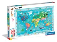 CLEMENTONI puzle Maxi Noli Wildlife Map, 60 gab., 26072
