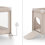 KINDERKRAFT gultiņa-manēža LEODY UP, Beige, KCLEODUPBEG0000