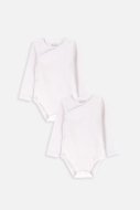 COCCODRILLO apģērbi ar garām piedurknēm 2 gab, BASIC UNDERWEAR, balta, XCX413601BAU-001-074, 74 cm