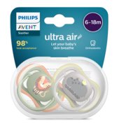 PHILIPS AVENT 83015 silikona knupis ULTRA AIR DECO, fāze 2, 2- iepakojumā., SCF085/17