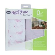 CHICCO NEXT2ME gultiņas palagi, FOREVER PINK BALLET, 2 gab, 09010722110990