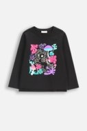 COCCODRILLO t-krekls RAVE GIRL KIDS, melns, cm