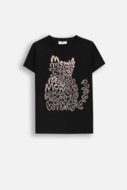 COCCODRILLO t-krekls EVERYDAY GIRL A, melns, cm