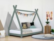 BENLEMI tipi formas bērnu gulta NAKANA, 90x180 cm., Sage green, DO-0002/90X180-SAL