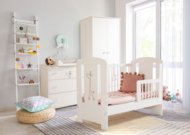 KLUPŚ komoda ar mainīšanas galdu GIRAFFE, White