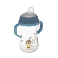 CANPOL BABIES krūzīte ar silikona snīpi, FirstCup BONJOUR PARIS, 250ml, zila, 56/613_blu