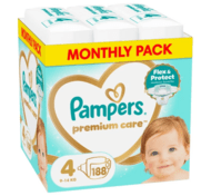 PAMPERS autiņbiksītes Premium Care Monthly, 4 izmērs, 9-14kg, 156 vnt., 80883551