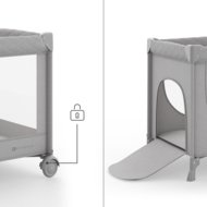 KINDERKRAFT gultiņa-manēža LEODY UP, Grey, KCLEODUPGRY0000