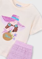 MAYORAL t-krekls ar šorti, lilac, 3.231-76, 134  cm