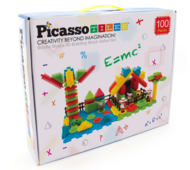 PICASSO TILES Magnētiskais konstruktors Hedgehog Safari 100 detaļas, PTB100-SAFARI