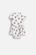 COCCODRILLO bodijs ar īsam piedurknēm, balts, WC6112801LGD-001-086, 86 izmērs