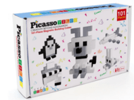 PICASSO TILES Magnētiskais konstruktors magnētiskais kubu puzlis 101 detaļa, PMC101