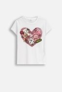 COCCODRILLO t-krekli CRAFT PUNK GIRL KIDS, balts, ZC5143201CGK-001-116, 116 cm