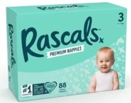 RASCALS autiņbiksītes, 3 izmērs, 6-11 kg., 88 gab.