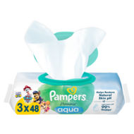 PAMPERS bērnu mitrās salvete HARMONIE AQUA PAW PATROL, 3x48 gab.