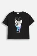 COCCODRILLO t-krekls RAVE GIRL JUNIOR, melns, cm