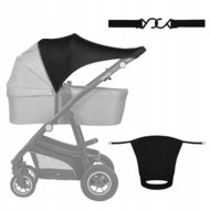 LIONELO ratiņu aizsardzība pret sauli, Black carbon, LO-STROLLER SUN COVER