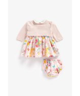 MOTHERCARE kleita ar īsam piedurknēm + kardigāns + biksītes, BB733