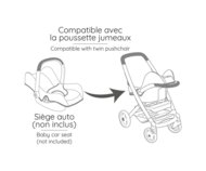 SMOBY divvietīgi leļļu rati, 7600253221