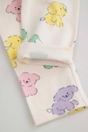 COCCODRILLO leggingi HAPPY PUPPY GIRL NEWBORN, krēmveida, ZC5122104HGN-002-086, 86 cm
