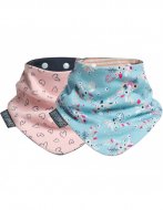 CHEEKY CHOMPERS kakla lakatiņš BOTANICAL BLOOM & MADE WITH LOVE, white/blue, 796