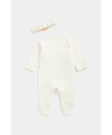 MOTHERCARE zīdaiņu kombinezons un galvas saite, FB332