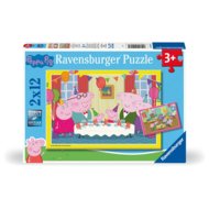 RAVENSBURGER PUZZLE puzle Peppa Pig, 2x12 gab., 12004017 0