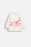 COCCODRILLO krekls ar garām piedurknēm NOSTALGIC MEADOW GIRL NEWBORN, krēmveida, WC5143103NGN-003-086, 86 cm
