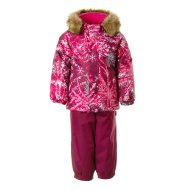 HUPPA ziemas komplekts LASSE, ķiršu krāsa, 45140030-34234
