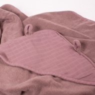 MARKLAND muslīna dvielis ar kapuci PURE MUSLIN, 75x75 cm., Dusty rose, 18-25MPDR