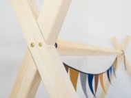 BENLEMI tipi formas bērnu gulta NAKANA, 90x180 cm., Unvarnished, DO-0002/90X180-PRI