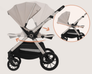 LIONELO universāls ratiņi LAYLA 2in1, Beige taupe, LO-LAYLA 2IN1