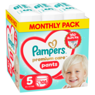 PAMPERS autiņbiksītes-biksītes Premium Pants Monthly, 5 izmērs, 12-17kg, 114 vnt., 80894762