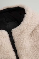COCCODRILLO kažokādas mētelis OUTERWEAR GIRL JUNIOR, krēmveida, ZC5153102OGJ-003-164, 164 cm