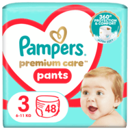 PAMPERS Premium autiņbiksītes 3.izmērs, 48gab., 81750547