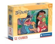 CLEMENTONI STITCH puzle, 12 kubi, 41347
