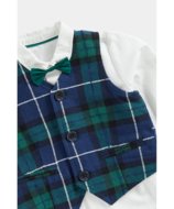 MOTHERCARE krekls ar garām piedurknēm, veste un tauriņš, FC684