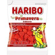 HARIBO želejas konfektes-zefīri PRIMAVERA ERDBEEREN, zemenu garša, 100 g., HARI0515